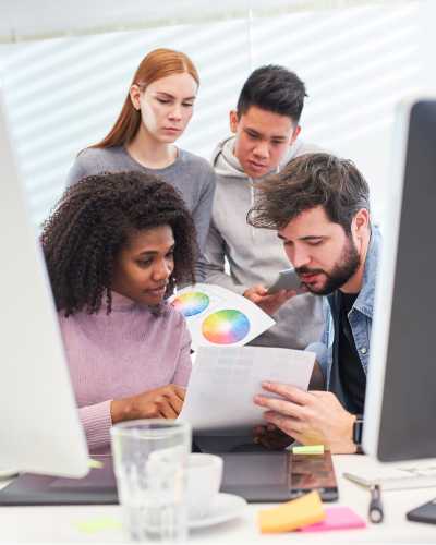 web agency staff in a meeting